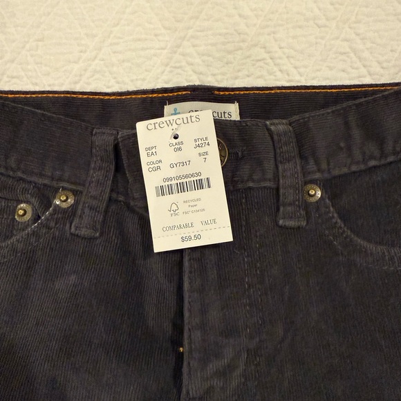 Crewcuts Charcoal Corduroy Kids Jeans - Picture 4 of 4